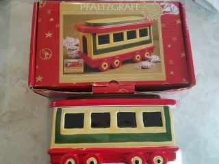 Pfaltzgraff Christmas Heritage Train Car Candy Dish With Removable Lid,  Nib