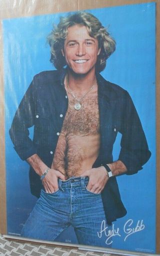 1978 Andy Gibb Poster - Large 21 By 32 Inches Stigwood Group Minus