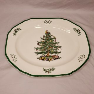 Spode Christmas Tree Serving Platter 14.  75 " Made In England S3324 - V