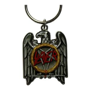 Slayer Black Eagle Glossy Metal Keychain Keyring Key Ring Chain Memorabilia