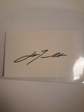 John Travolta Signed 3x5 Index Card