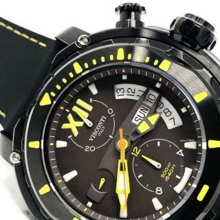Visconti Automatic Watch Chronograph Full Dive 500,  Gunmetal Case Silicone Strap 3