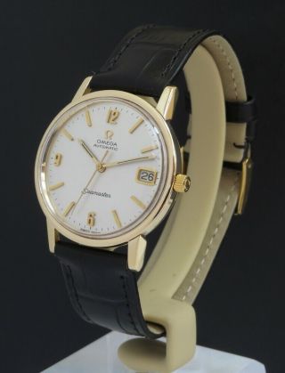 Solid 9ct Gold Omega Seamaster Automatic Cal 562 Mens Vintage Watch C196