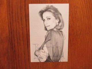 Elizabeth Hubbard (" The Doctors/as The World Turns ") Signed 4 X 6 B & W Photo