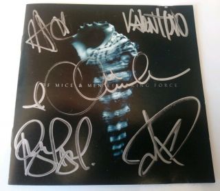 Of Mice & Men Autographed Signed Cd Restoring Force Signed By The Whole Band.