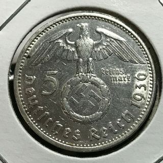 1936 - A Germany Silver 5 Marks Coin