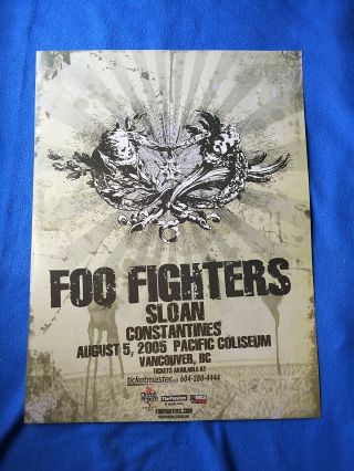 Foo Fighters 2005 Concert Tour Poster " Rare "