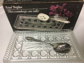 Royal Brighton Cranberry Tray With Server Indiana Glass