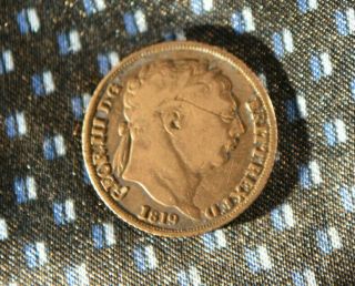 $5 Price Drop 200 YR OLD SIXPENCE FOR LUCKY BRIDE ' S SHOE: 1819 GEORGE III UK 2