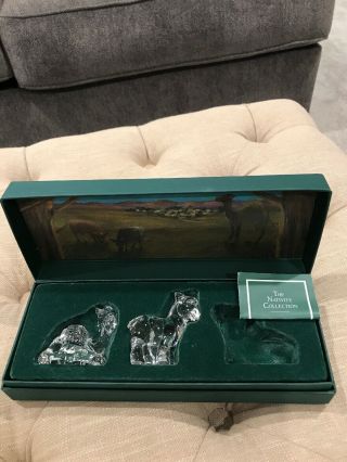 Marquis Waterford Crystal The Nativity Animals One Missing