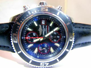 Breitling Ocean Chrono A13341 For Men 44mm Wide With Paperwork