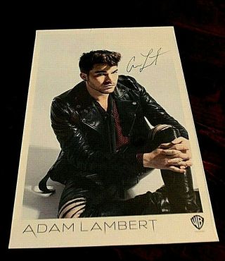 11 " X 17 " Poster Autographed Hand Signed Adam Lambert Queen
