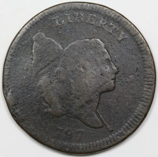 1797 Liberty Cap Half Cent,  Plain Edge,  G Detail