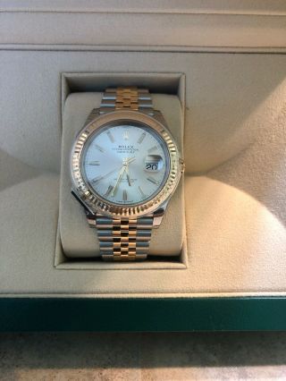 Rolex Oyster Perpetual 41mmdatejust Two Tone 18kt And Ss Model 126333
