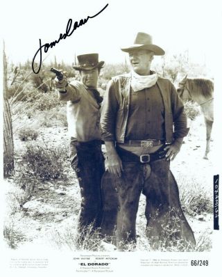 James Caan Signed El Dorado 8x10 W/ John Wayne Tries Teaching Him To Shoot