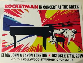 Rocketman Live At The Greek Poster - Elton John & Taron Egerton 2019
