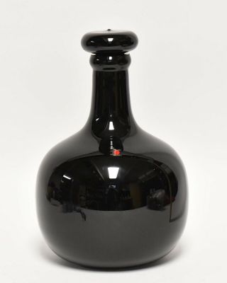 Wiesenthalhutte Retro Black Mcm Art Glass Decanter