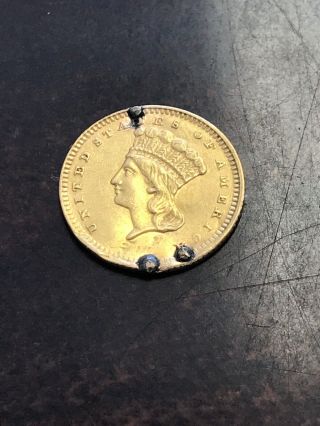 1873 One Dollar Liberty Indian Princess Us Gold Coin