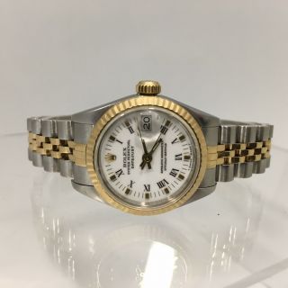 Ladies Rolex Datejust Stainless Steel And 18k Yellow Gold 69173 Watch