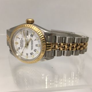 Ladies ROLEX Datejust Stainless Steel and 18K Yellow Gold 69173 Watch 2