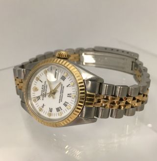 Ladies ROLEX Datejust Stainless Steel and 18K Yellow Gold 69173 Watch 3