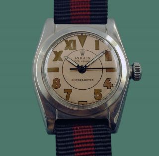 Vintage 1946 Rolex Bubble Back Oyster Perpetual Chronometer Watch Ref.  5050