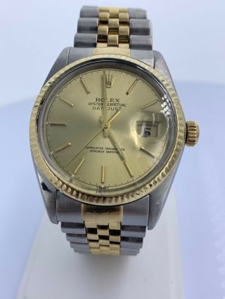 Rolex Oyster Perpetual Two Tone Datejust Men’s Watch