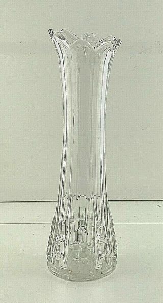 Eapg Duncan & Miller 1903 Quartered Block Pattern Glass 12 " Tall Swung Vase