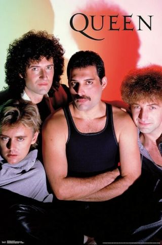Queen Group Photo Color Poster 22 " X 34 " Freddie Mercury Brian May