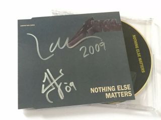 Metallica Nothing Else Matters Cd Signed Autographed James Hatfield Lars Ulrich