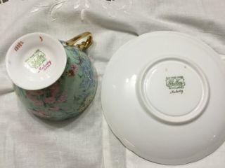Shelley Melody Chintz cup saucer Ripon shape PERFECT 2