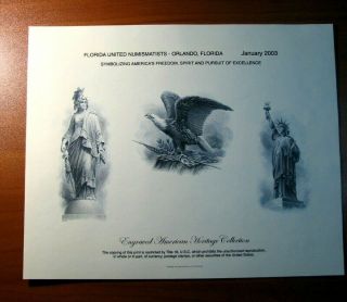 Us Philatelic And Numismatic Souvenir Card Nsc104 2003 L327
