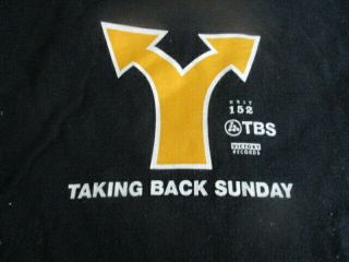 Older Taking Back Sunday Exit 152 Logo Black T Shirt Large Victory Records Emo
