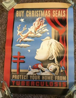 1950s Christmas Seal Promo Poster Tb (either Us Or Canada)