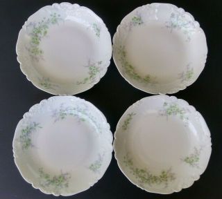 Charles Ahrenfeldt - Antique Fine French Limoges Porcelain Soup Bowls - Set Of 4