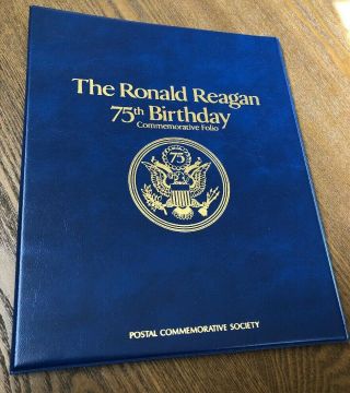 Ronald Reagan 75th Birthday Commemorative Stamp Folio