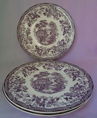 Royal Staffordshire Tonquin 3 Dinner Plates By Clarice Cliff Made In England