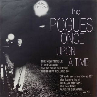 The Pogues - Once Upon A Time Poster Display Card Uk Promo Signed By Darryl