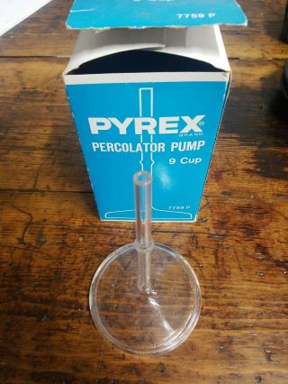 9 Cup Pyrex Flameware Rangetop Coffee Pot Percolator Pump Stem 7759p Glass