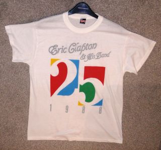 Eric Clapton & His Band 25 Years Tour T - Shirt 1988 London {royal Albert Hall}
