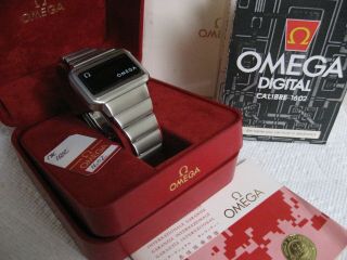 Vintage Omega Constellation Led Watch Cal1602 S/s With Org Box & Papers