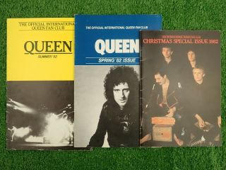 Official International Queen Fan Club Magazines Spring Summer Christmas 1982