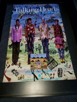 Talking Heads Road To Nowhere Rare Radio Promo Poster Ad Framed