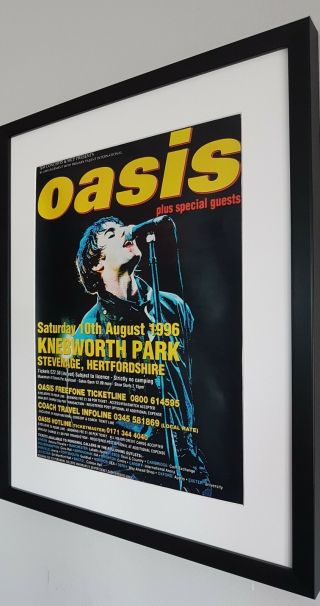 Oasis - Knebworth Print Luxury Framed - Certificate - - Rare - Noel Gallagher - Large