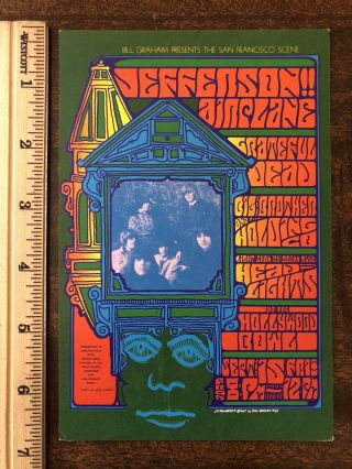 1967 Concert Handbill/ Jefferson Airplane/ Marty Balin/ Grateful Dead