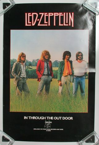 Led Zeppelin In Through The Out Door 1979 Promo Poster Jimmy Page Robert Plant