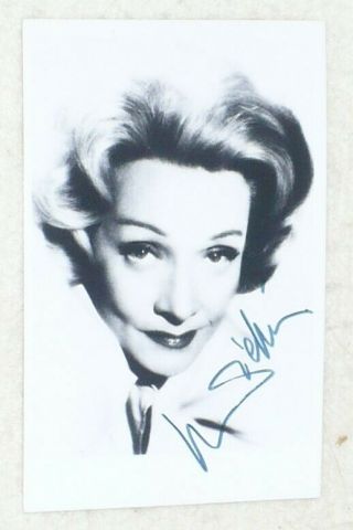 4 X 5 B&w Signed Photo Of Movie Actress Marlene Dietrich