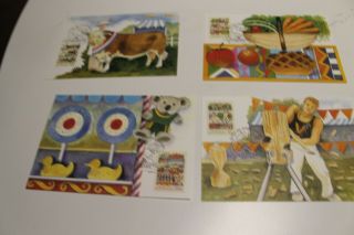 1987 Agricultural Shows Stamp Maxi Card Set Of 4