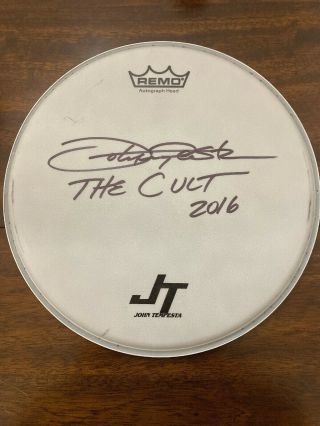The Cult John Tempesta - Hand Signed Drum Head - From Gnr Concert In Dallas 2016