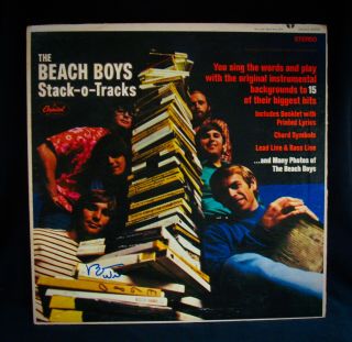 The Beach Boys Brian Wilson Autographed Stack O Tracks Album Surf & Hot Rod